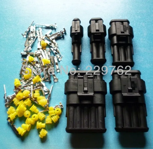 Бесплатная доставка 15 комплектов 1/3/5 Pin/way HID водонепроницаемый электрический соединитель штепсельные вилки, 3 в 1 Мужской и женский наборы для машины лодки и т. Д.