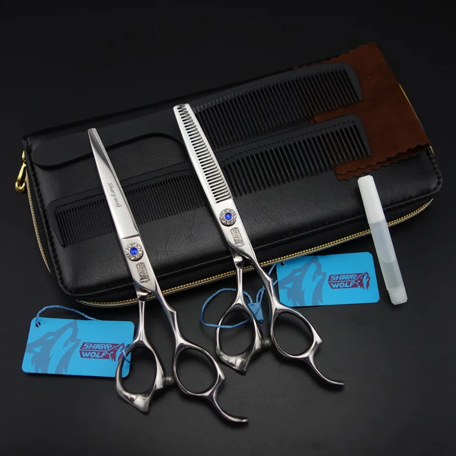 6 дюймов острый волк профессиональные высококачественные ножницы для волос