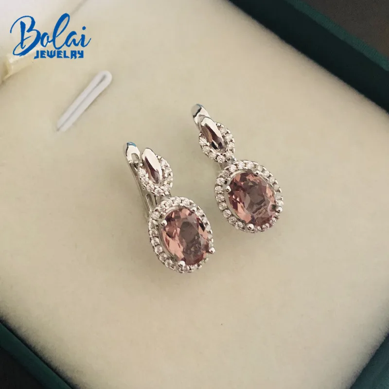 Bolai nano diaspore серьги-гвоздики, серебро 925 пробы, меняющие цвет драгоценных камней, хорошее ювелирное изделие для женщин, подружки невесты, свадебные элегантные
