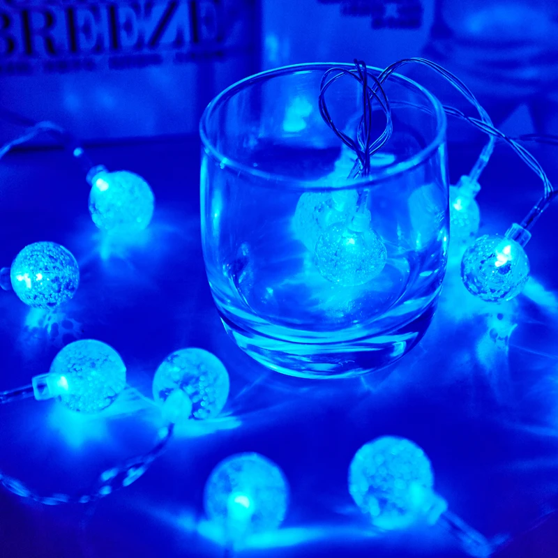 5 м 10 шары с пузырьками светодиодные гирлянды сказочные огни Luces Led Para Fiestas