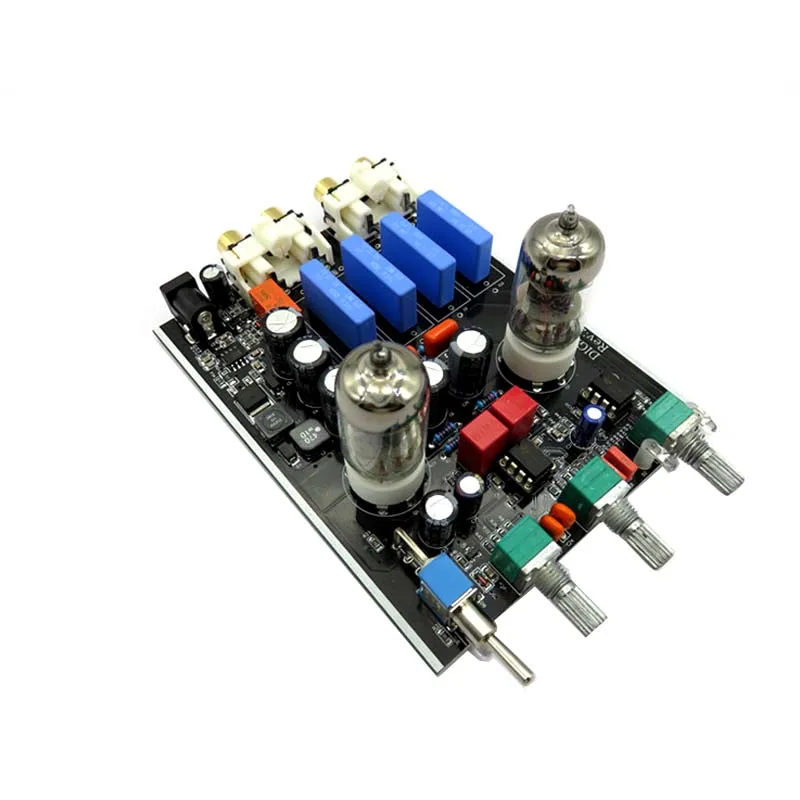 T01 12V 1A HiFi ламповый усилитель преамп 6J1 плата с двухканальным тройным басом NE5532