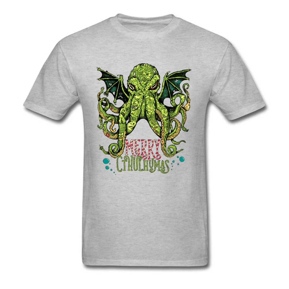Рождественская футболка Merry Cthulhumas топы мужская одежда Осьминог Монстр Cthulhu