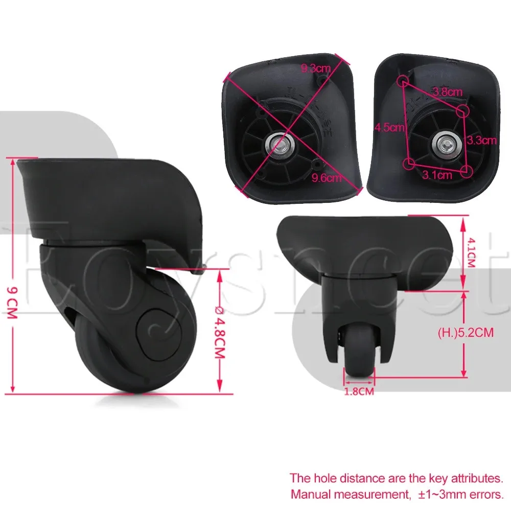 1 пара Пластиковые Поворотные колесики для чемодана 96x93x48 мм|swivel wheel|wheel swivelwheels wheel |