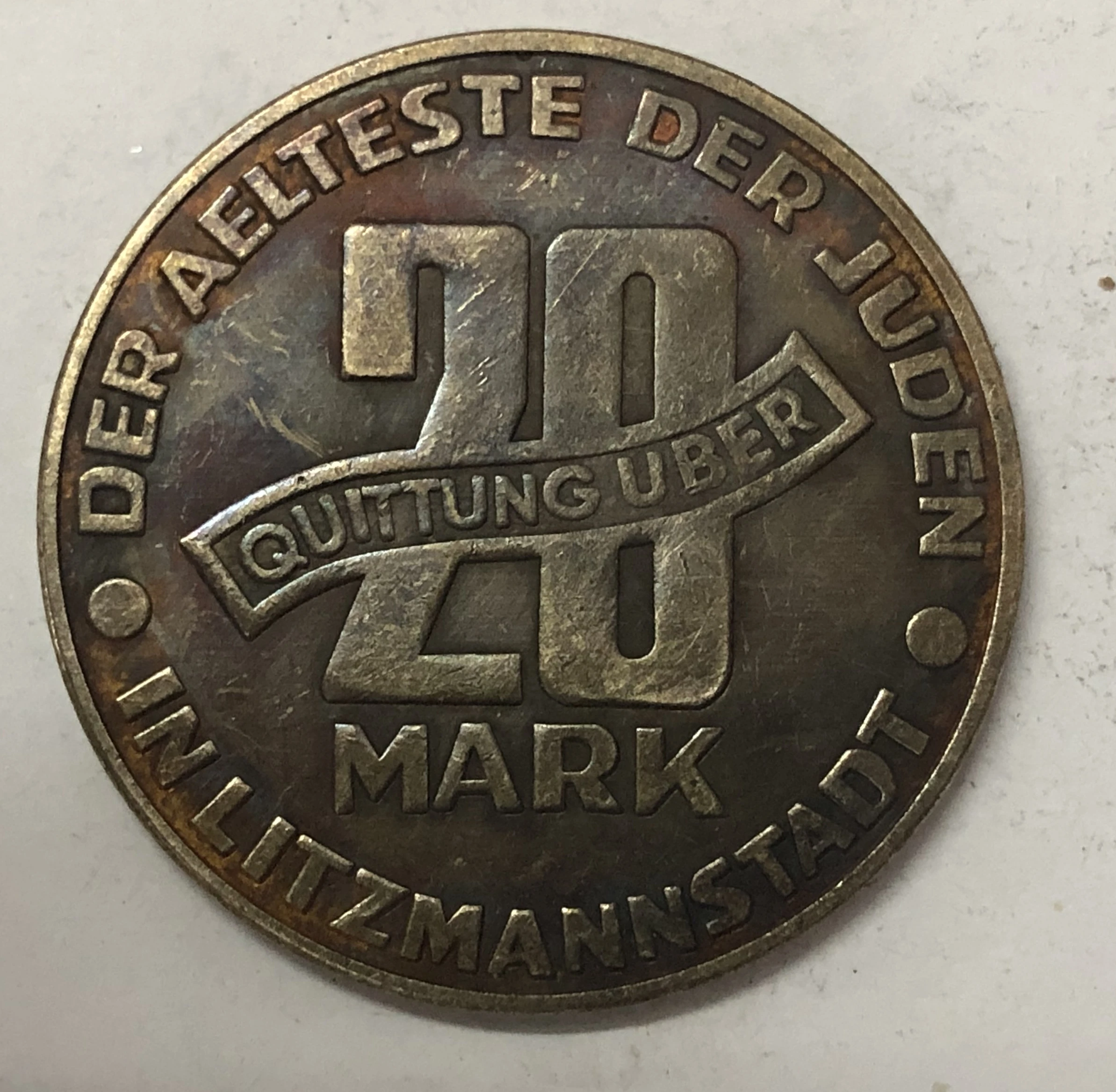 1943 Польша 20 Марка еврейского гетто Coinage Al