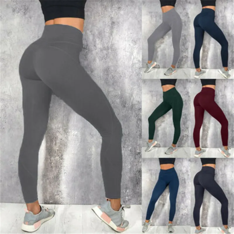 Эластичные спортивные брюки для фитнеса обтягивающие облегающие бега женские