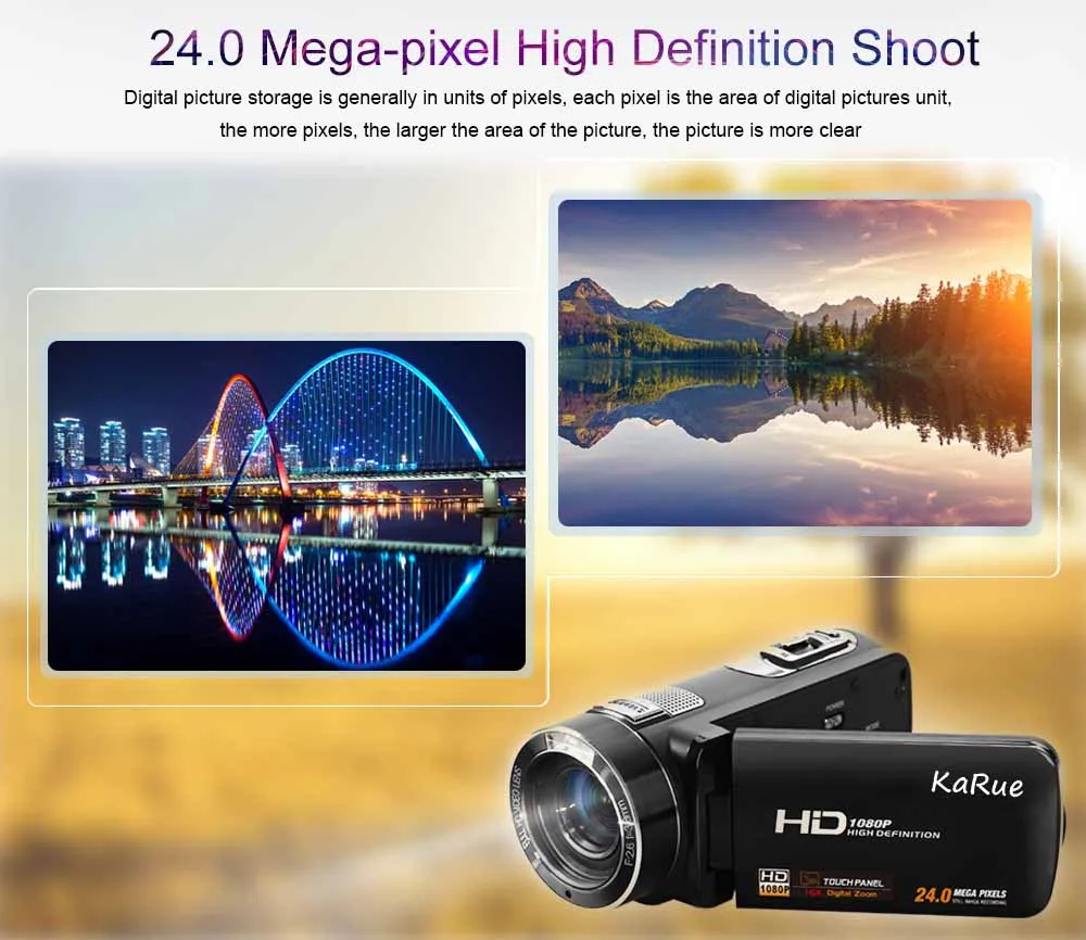 ORDRO HDV-Z8 цифрового видео Камера 3," TFT ЖК-дисплей Сенсорный экран видео Камера s HD видеокамера Камера 24MP hdmi-выход