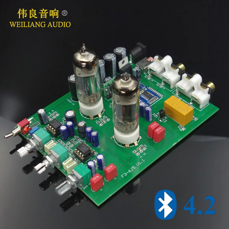 F3 HiFi 6J5 Tube Preamp Bluetooth 4 2 Предварительный усилитель доска Поддержка низких и высоких