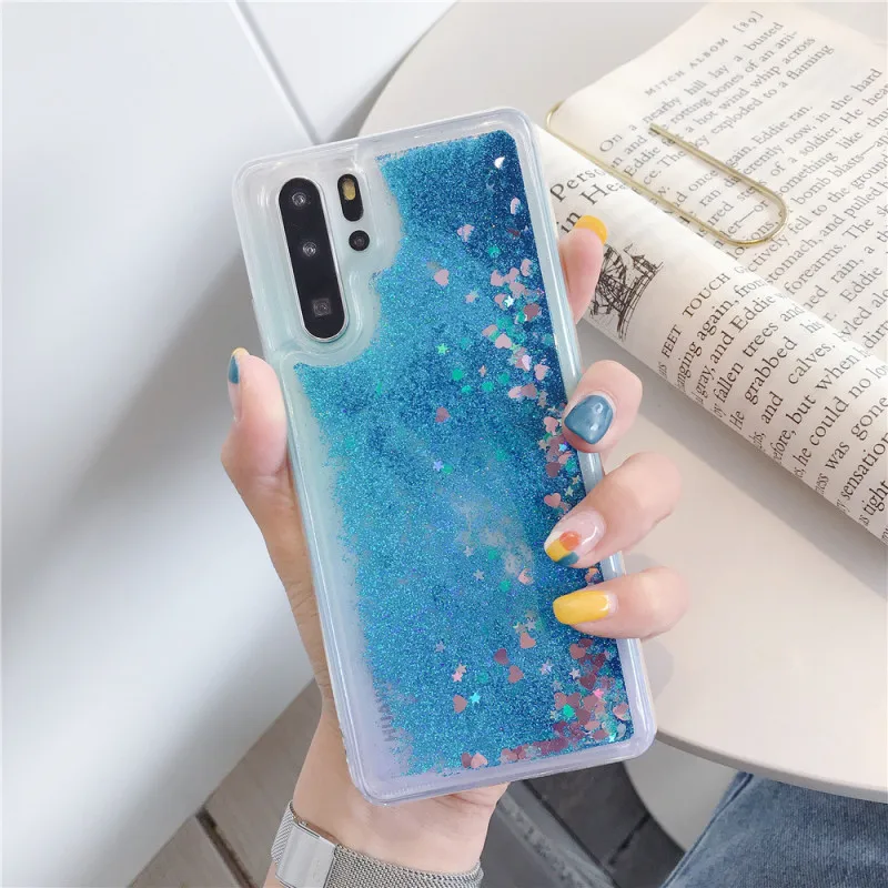Blue Для huawei P8 P9 P10 P20 P30 Lite Pro P Smart Plus жидкий зыбучий песок чехол для huawei Nova 2i 3 3i 3e 4 e блестящий чехол - Цвет: Blue