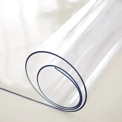 Transparent 1.5mm 1,0/1,5/2,0 мм прозрачные и матовые мягкие Стекло PVC скатерть Водонепроницаемый антипригарная ПВХ-скатерть маслостойкая Пластик коврик скатерть для кофейного стола - Цвет: Transparent 1.5mm
