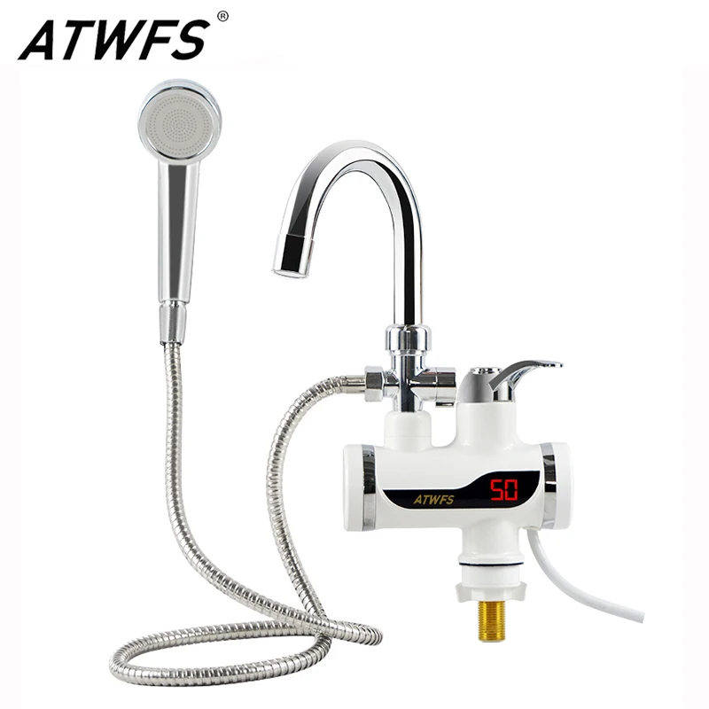 

Электрический мгновенный нагреватель воды ATWFS, кухонный смеситель для горячей воды, мгновенный нагреватель