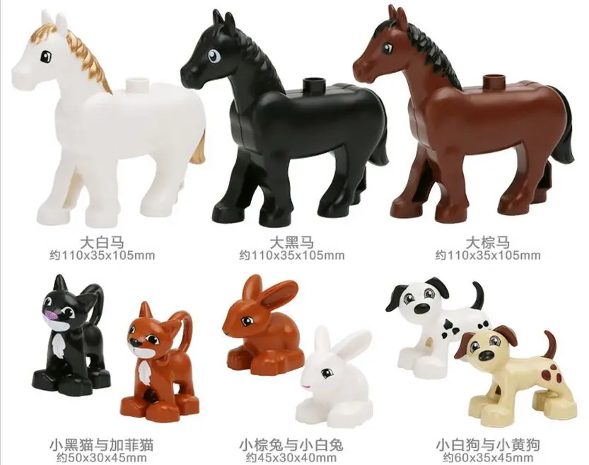 20 шт. оригинальный классический животный зоопарк большие строительные блоки