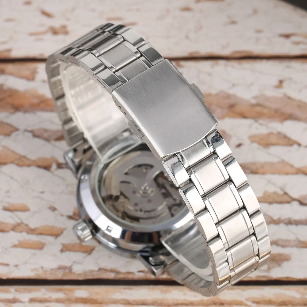 Роскошные механические часы с автоматическим заводом белый Римский цифровой