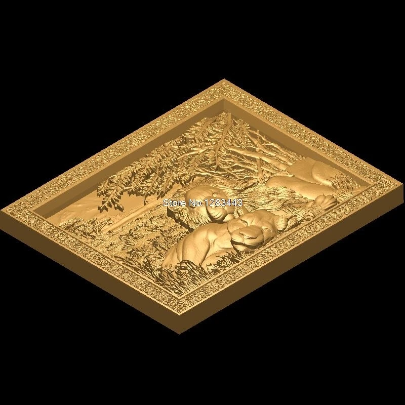 

Panno_leons 3D model relief figure STL format The lion 3d model relief for cnc in STL file format