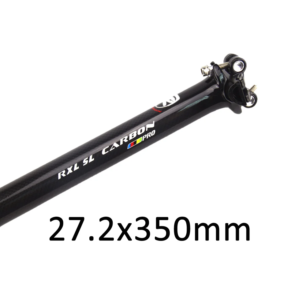 RXL SL велосипедный штырь углеродный MTB 27,2/30,8/31,6 мм 3 к глянцевый 350/400 мм Черный Сверхлегкий полностью углеродное волокно велосипедный Подседельный штырь 25,4 - Цвет: Белый