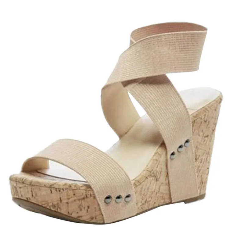 Женские сандалии на танкетке 10 см Espadrilles 2019|Боссоножки и сандалии| |