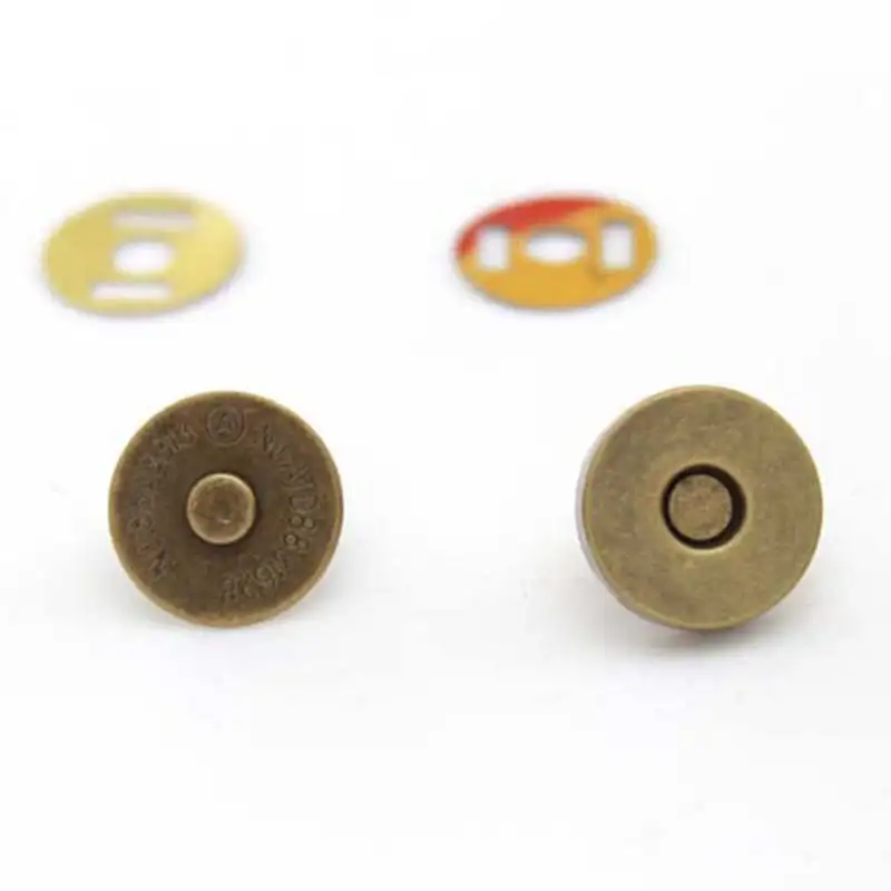 20 Sets/lot 18mm Antique Bronze Metal Magnetic Snaps Button Clasp Fastener For Bag Purse Craft Fastene accessories botones | Дом и сад
