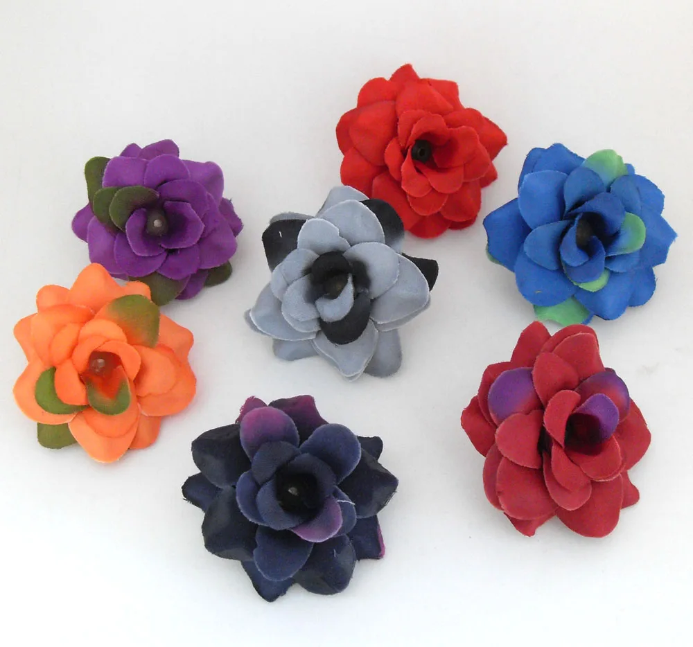 1 шт. искусственная бархатная Роза шелковые головки цветов для заколки волос