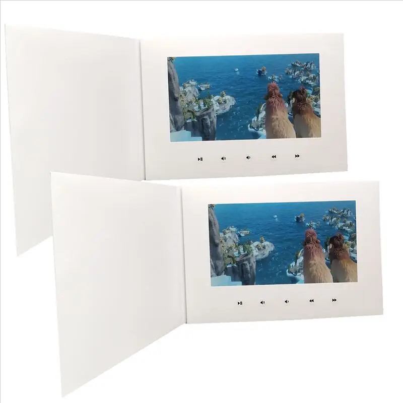 Настройка Smart 1" lcd USB Smart Flip 1080 P цветной экран HD 1080 P видео фото Рождественская поздравительная открытка медиаплеер