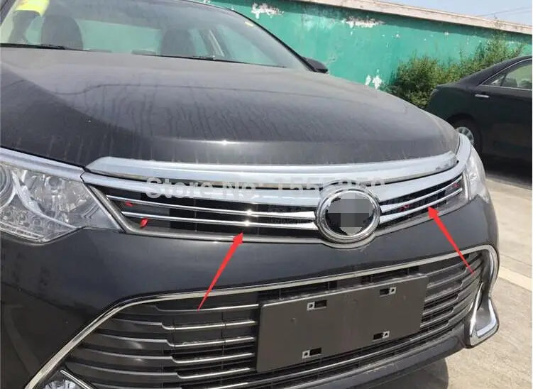 Отделка передней решетки автомобиля декоративная крышка для toyota Camry 2015 2016 2017 ABS