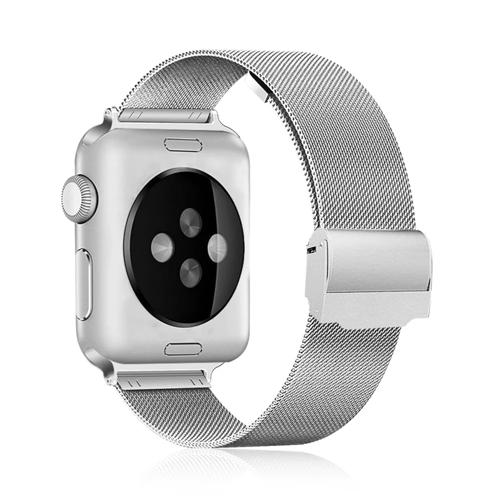 Миланский Браслет, ремешок для Apple Watch 38 мм 40 мм 42 44 мм Нержавеющая сталь золотой браслет или ремешок для ручных часов Apple для наручных часов iWatch серии 1, 2, 3, 4, 5 лет
