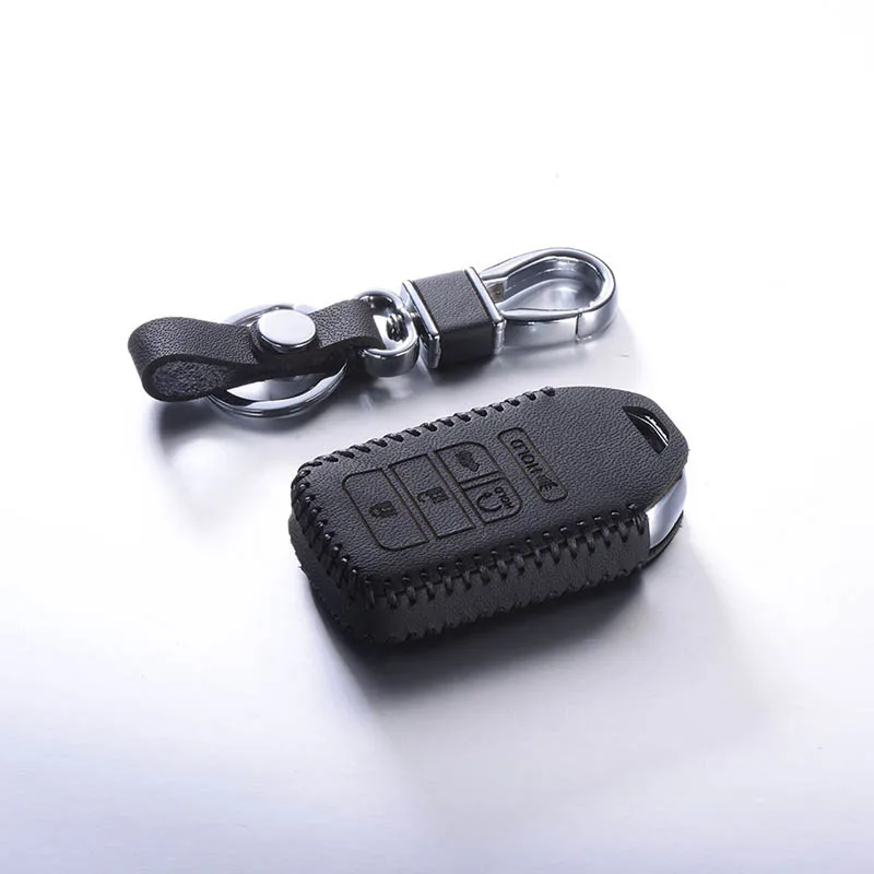 Leather Key Cover for Honda Civic Crosstour CRV Pilot Accord Fit Freed entry Remote Chain Shell Case Protection Keychain Keybag |