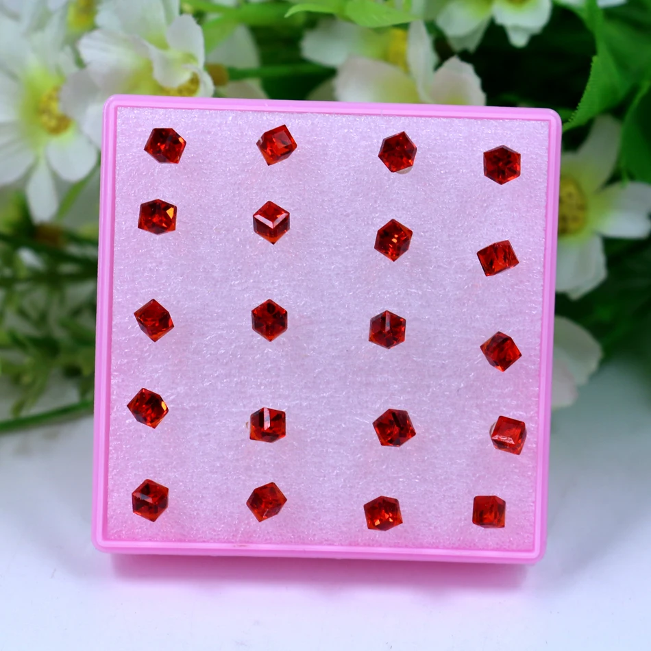 Бесплатная доставка модные ювелирные изделия яркие цветные хрустальные кубики