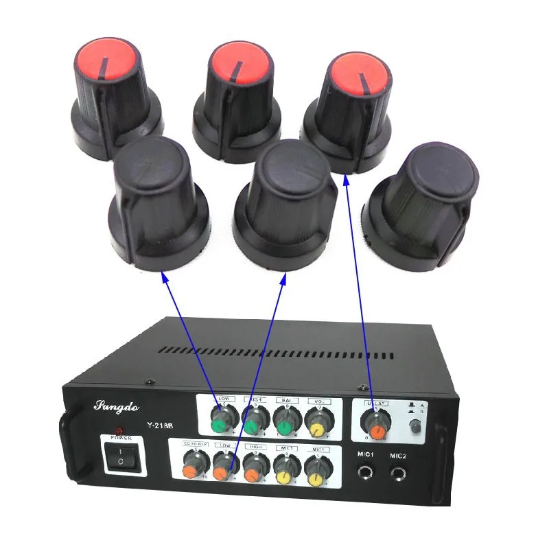 Оптовая продажа большой дизайн вал 6 мм пластиковая ручка переключателя