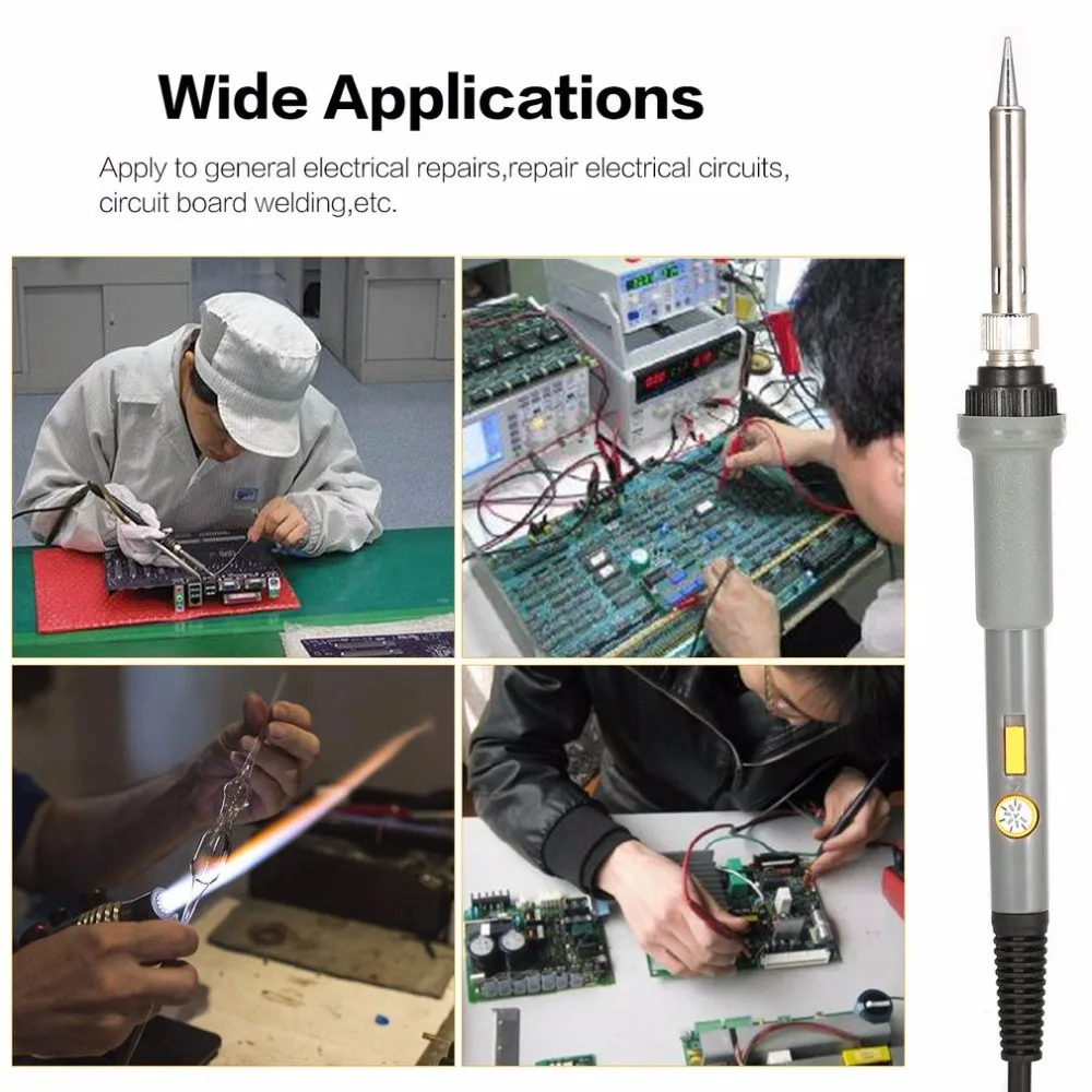 Регулировка температуры Электрический паяльник набор переключатель питания