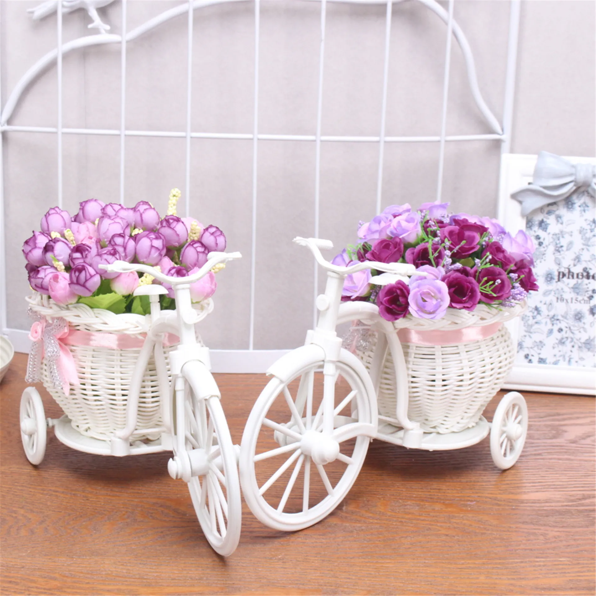 Высокое качество 17 видов ротанга ваза + цветы метров весенний пейзаж роза