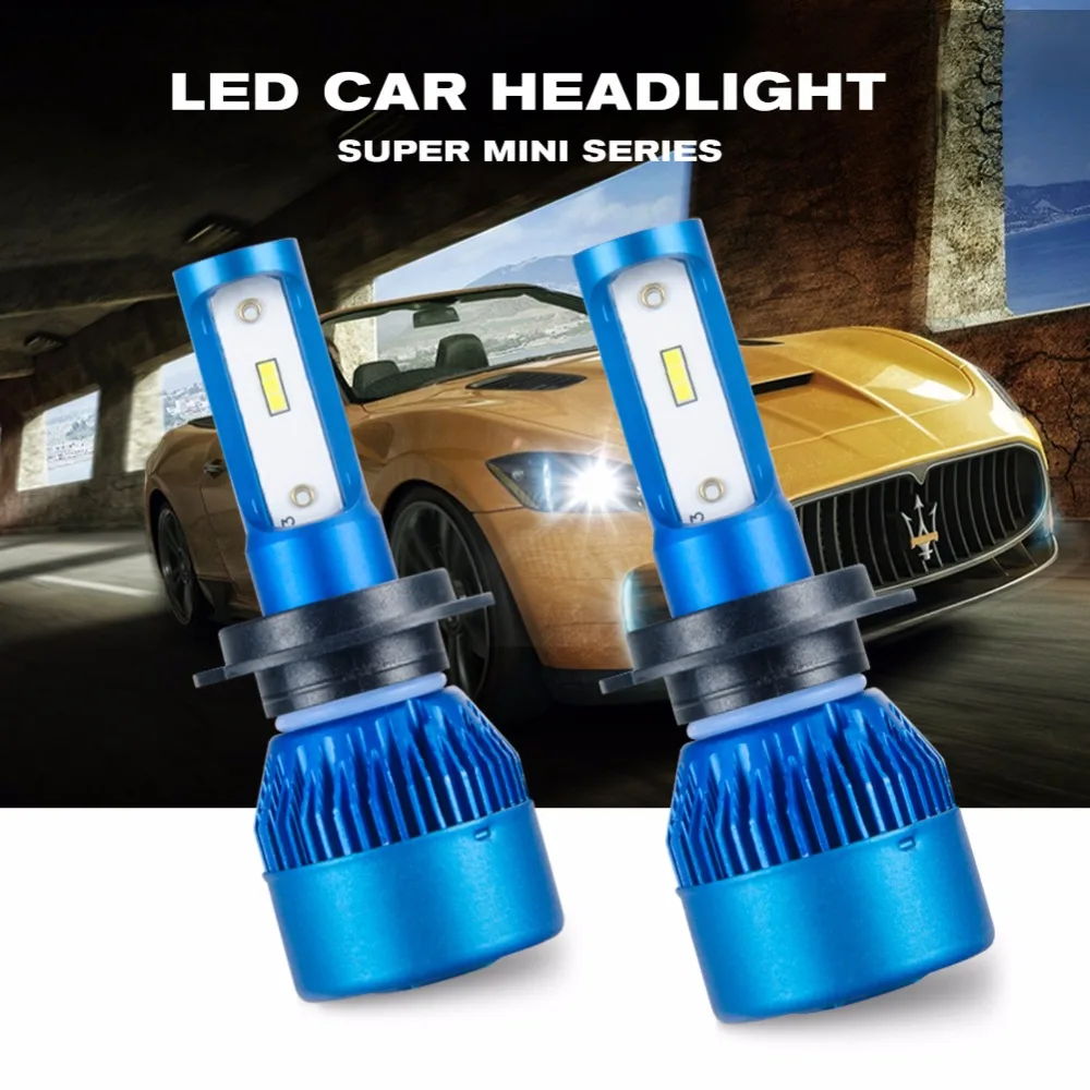 Foxcncar H4 H7 светодиодный фар автомобиля лампы мини H1 H11 9005 9006 24V 10000LM 72W лампа HB3 H8 12V 6500K