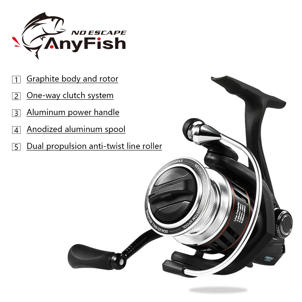 Anyfish PREDAX Спиннинг Рыболовная катушка 1000/2000/3000/4000 механизм для модели соотношение 5