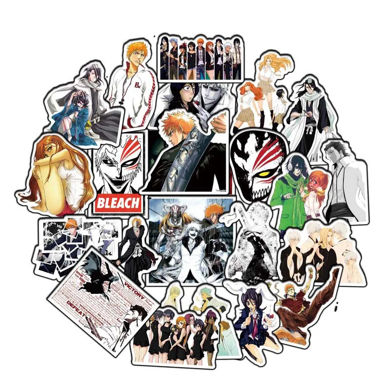 50 шт. японская Классическая анимация BLEACH Death forчемодан СКЕЙТБОРД гитара мотоцикл