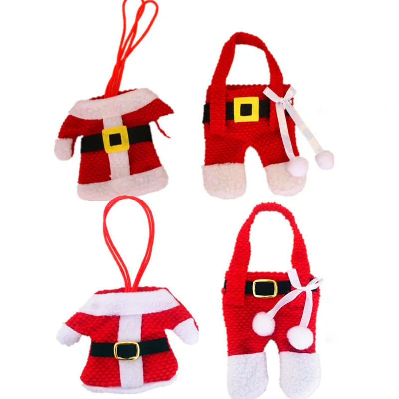 3 шт./лот рождественские украшения для дома столовое серебро Holdersanta карманов ужин