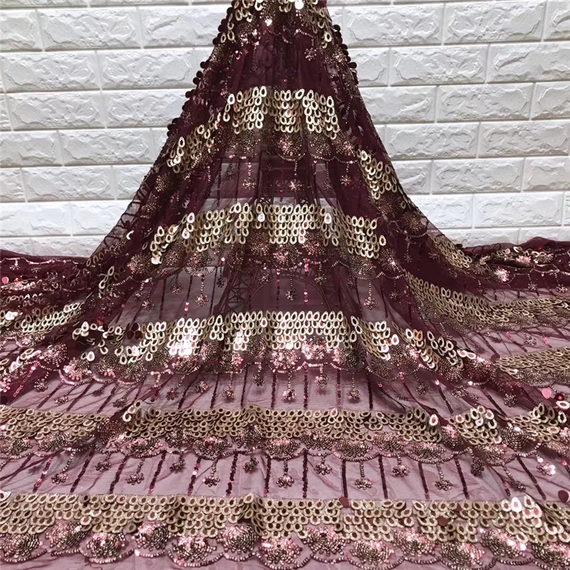 VILLIEA French Net Lace Fabric 2019 High Quality Latest African With Embroidery Mesh Tulle Sequins | Дом и сад