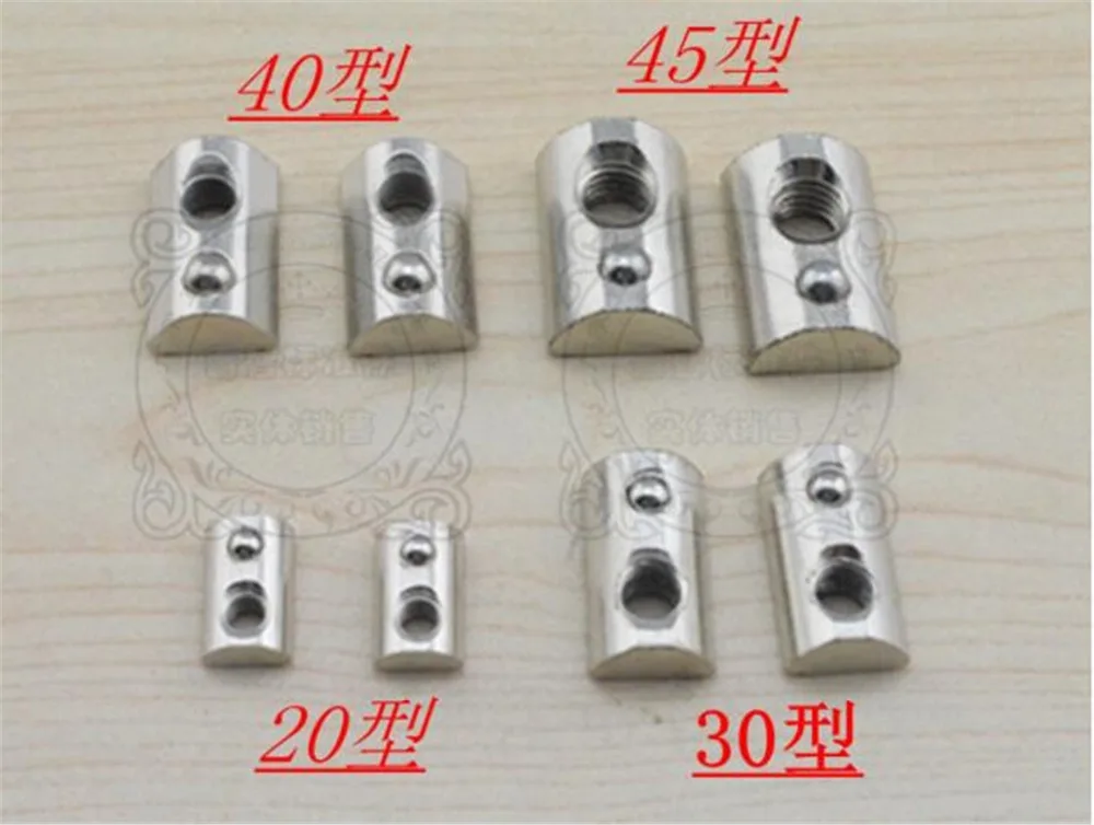 

20PCS M3 M4 M5 M6 Spring Nut For 2020 Aluminum Profile Round Roll T Slot Elastic Nut Carbon Steel Aluminum Connector