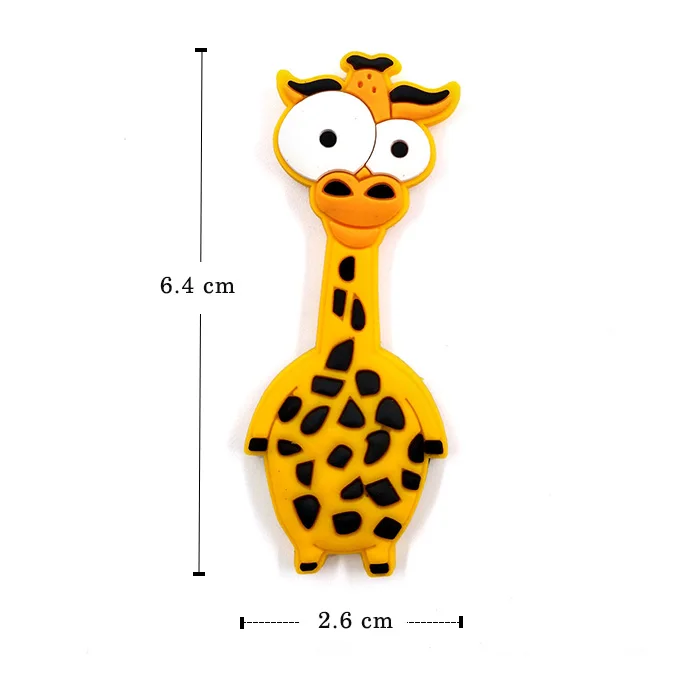 Giraffe Милый мультяшный Китайский Зодиак животное силиконовый магнит на холодильник Сувенир Холодильник Магнитный детский домашний Декор украшение игрушка - Цвет: Giraffe
