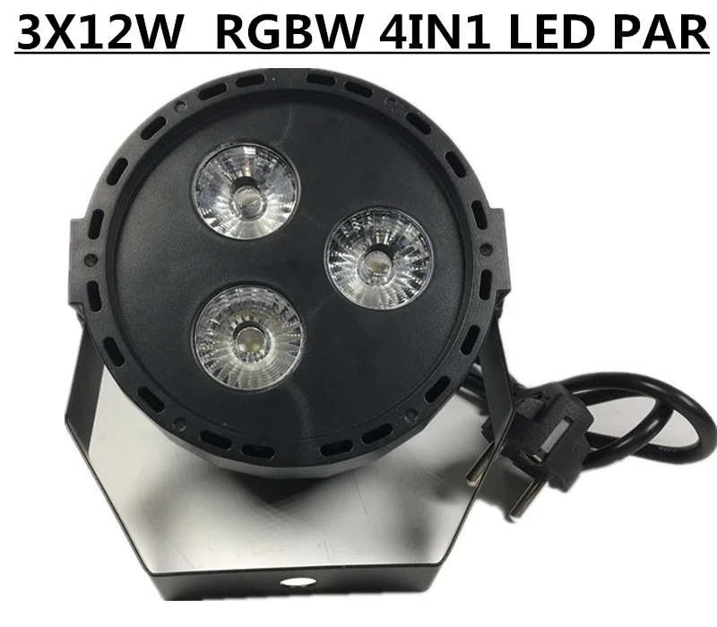 Хит! 3X12W RGBW 4in1 led Par свет LED плоский PAR dmx512 Дискотека Профессиональный dj