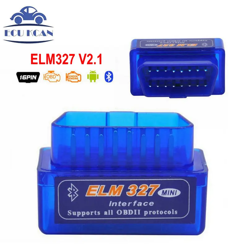 Мини V2.1 ELM327 Bluetooth OBD2 автоматический считыватель кодов MINI327 диагностический интерфейс ELM 327 мини поддержка OBDII протоколы Faslink m1