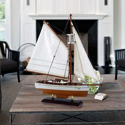 

Mediterranean resin painted pirate ship model ornaments creative home decorations racks clapboard children's room furnishings