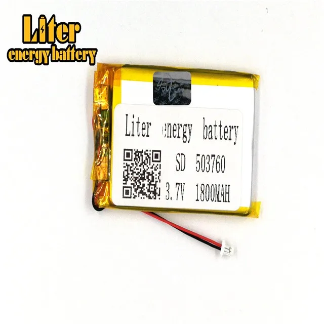 Разъем 1,0-2 P 3,7 V 503760 504060 1800mah перезаряжаемый lipo плоский аккумулятор литий-полимерный MP3 MP4 MP5 маленькие игрушки