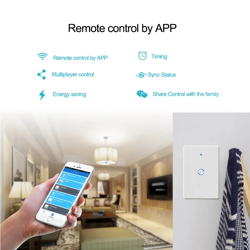 10 шт. Sonoff T1 нам 1/2/3 Smart Wi Fi настенный выключатель света/Wifi/315RF/APP пульт