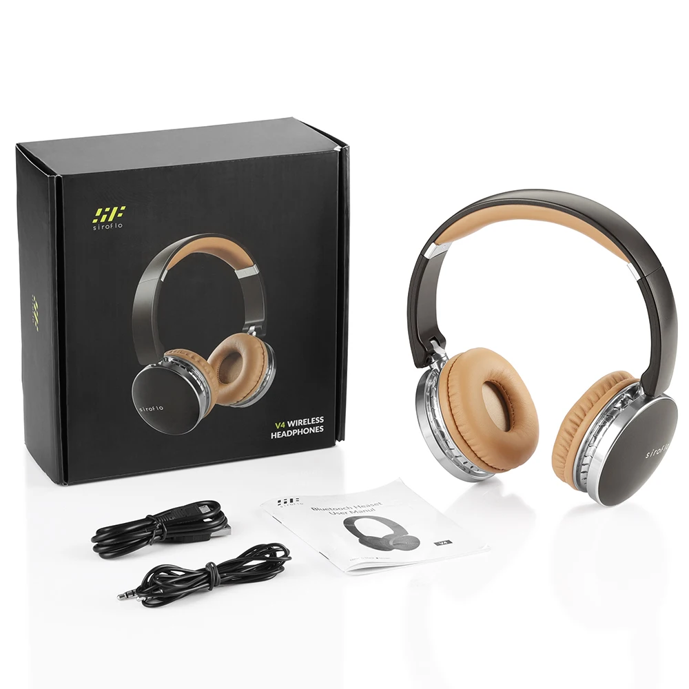 Siroflo V4 беспроводные и проводные Bluetooth наушники выдвижной шумоподавление 3 5 мм