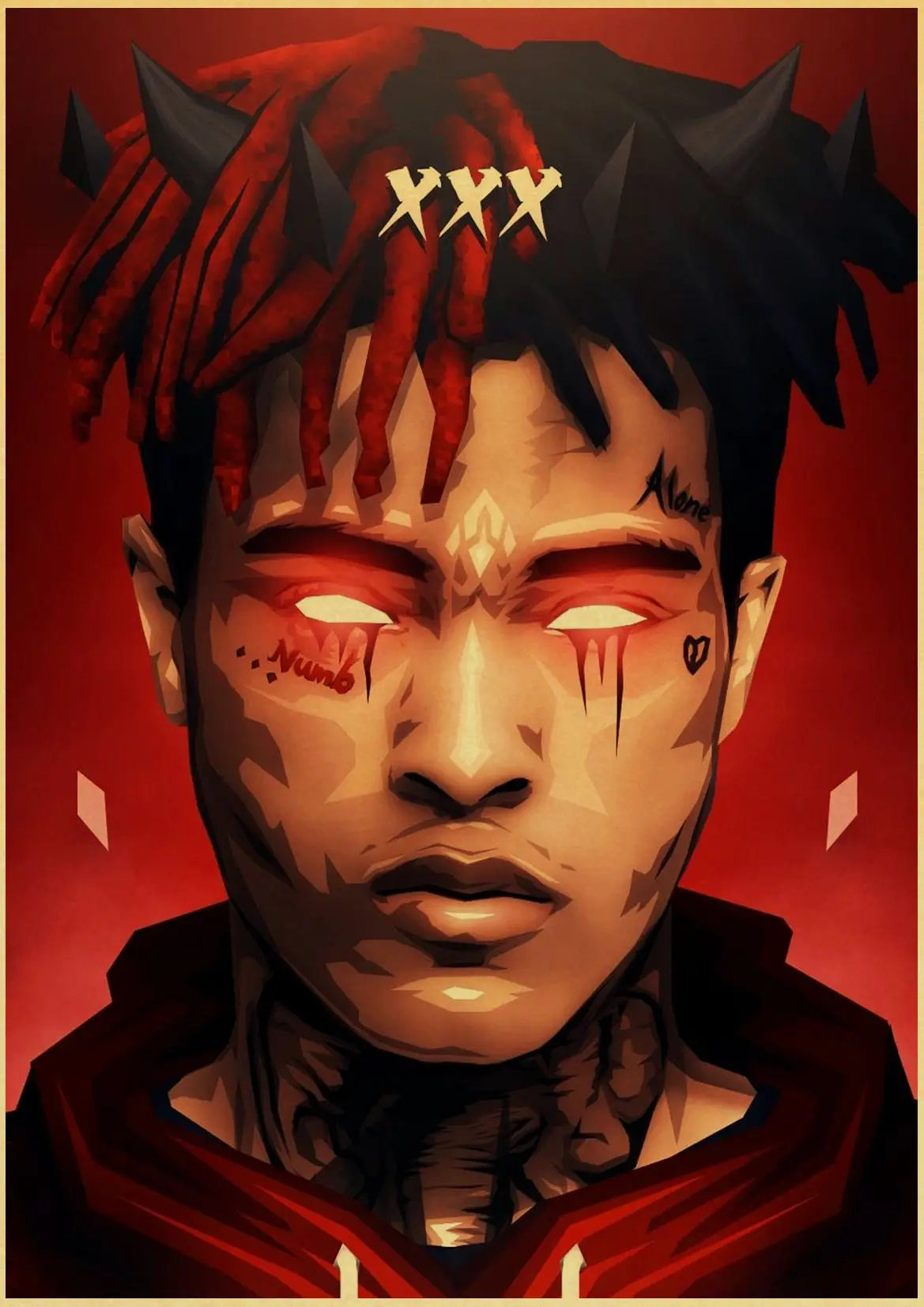 Классический американский рэппер Xxxtentacion плакат декоративные ретро настенные