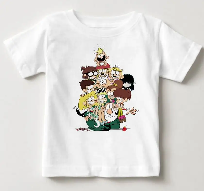 White childreT-shirt Крутая Детская футболка с принтом «Харадзюку громкий дом» летние хипстерские футболки с короткими рукавами для маленьких мальчиков и девочек, лето г., MJ - Цвет: White childreT-shirt