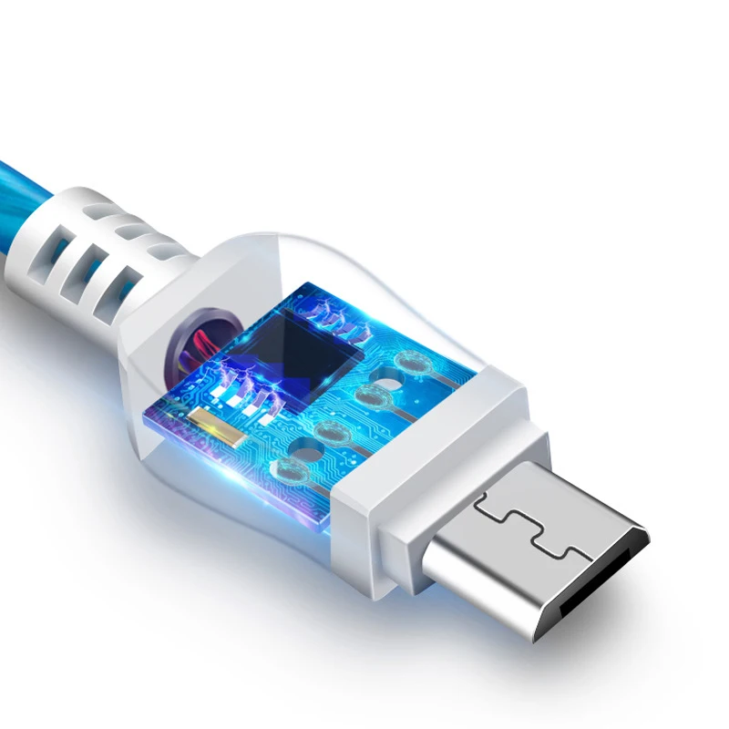 Cherie светодиодный Micro USB кабель для быстрой зарядки к USB C для samsung S10+ Xiaomi huawei Android светильник кабель для зарядки данных type C