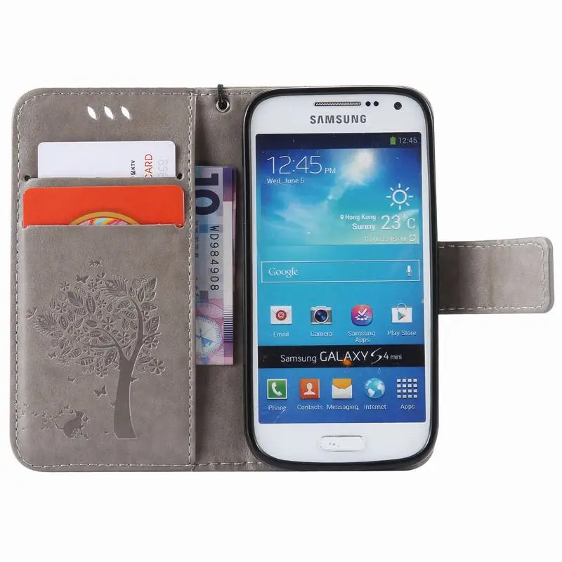 Чехол-бумажник с откидной крышкой для Samsung Galaxy S4 Mini чехол i9190 S5 | Мобильные