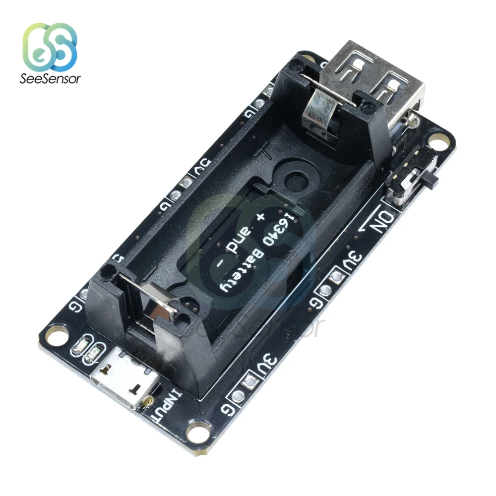 Двойное зарядное устройство ESP8266 ESP32 для литиевых батарей 16340 щит мобильного