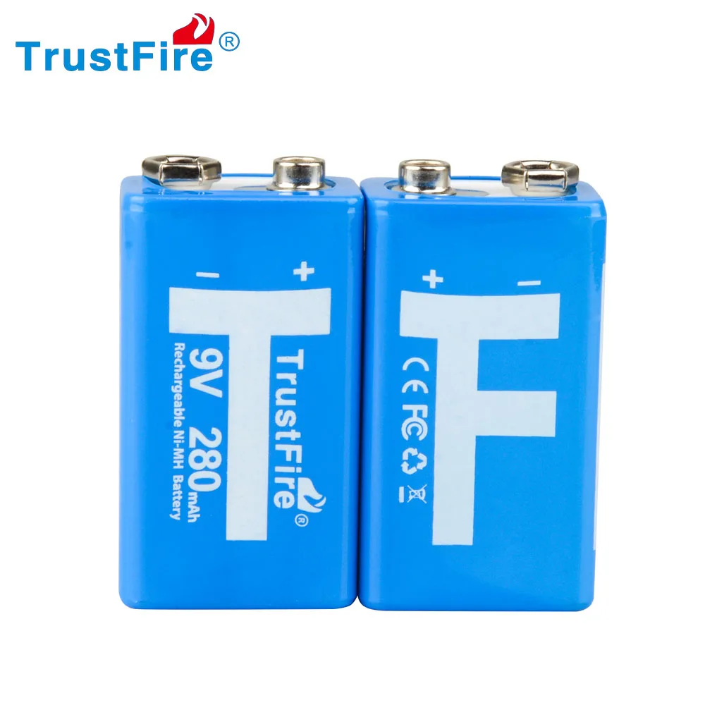 TrustFire 2 шт. 9В 280 мАч Ni MH низкая саморазряжающаяся аккумуляторная батарея с