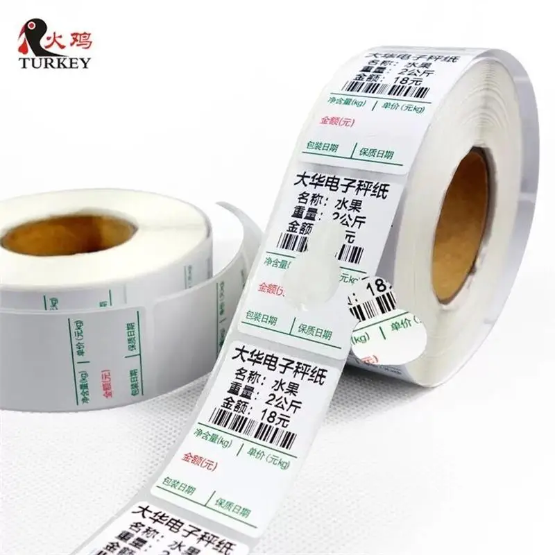 Logo Print label Supermarket Weighing  Scale Label, 58 x 40 mm, UPC 