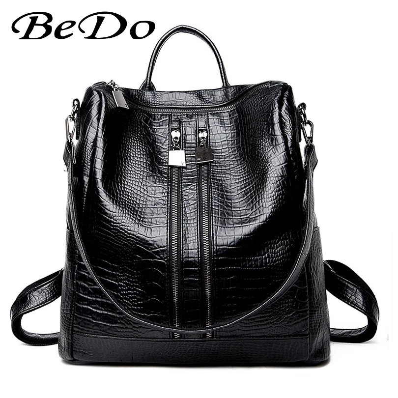 Женский Повседневный Рюкзак BeDo из искусственной кожи черного цвета с